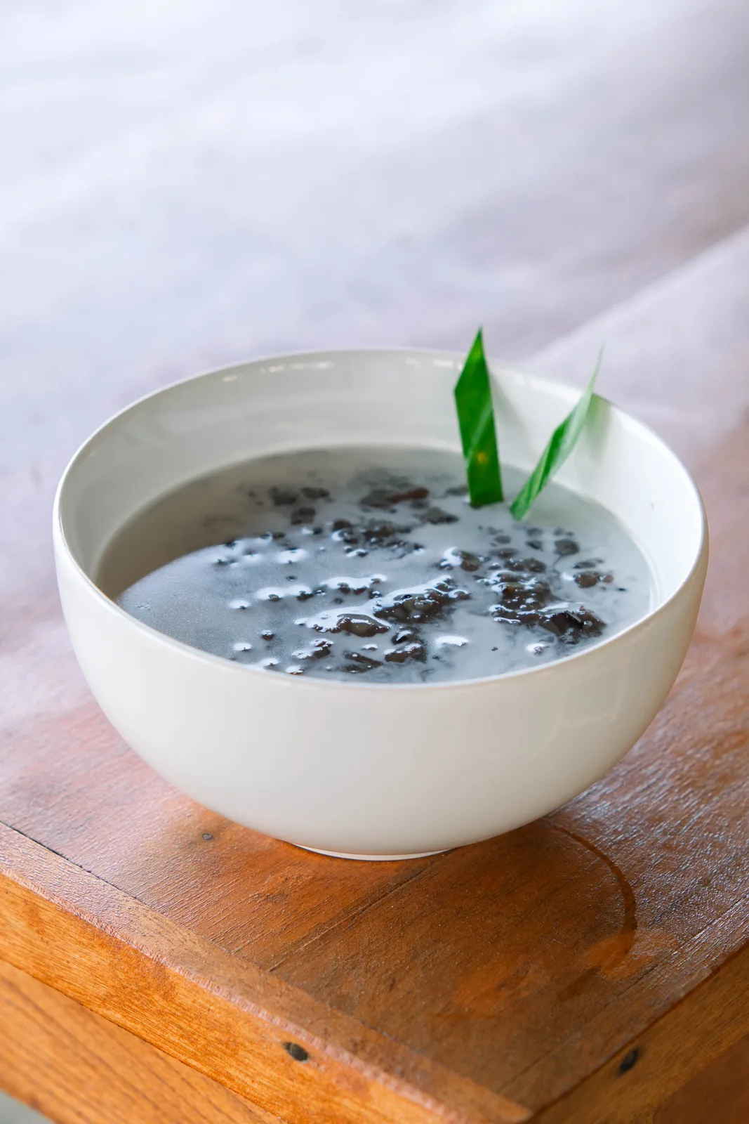 Black rice pudding with coconut milk