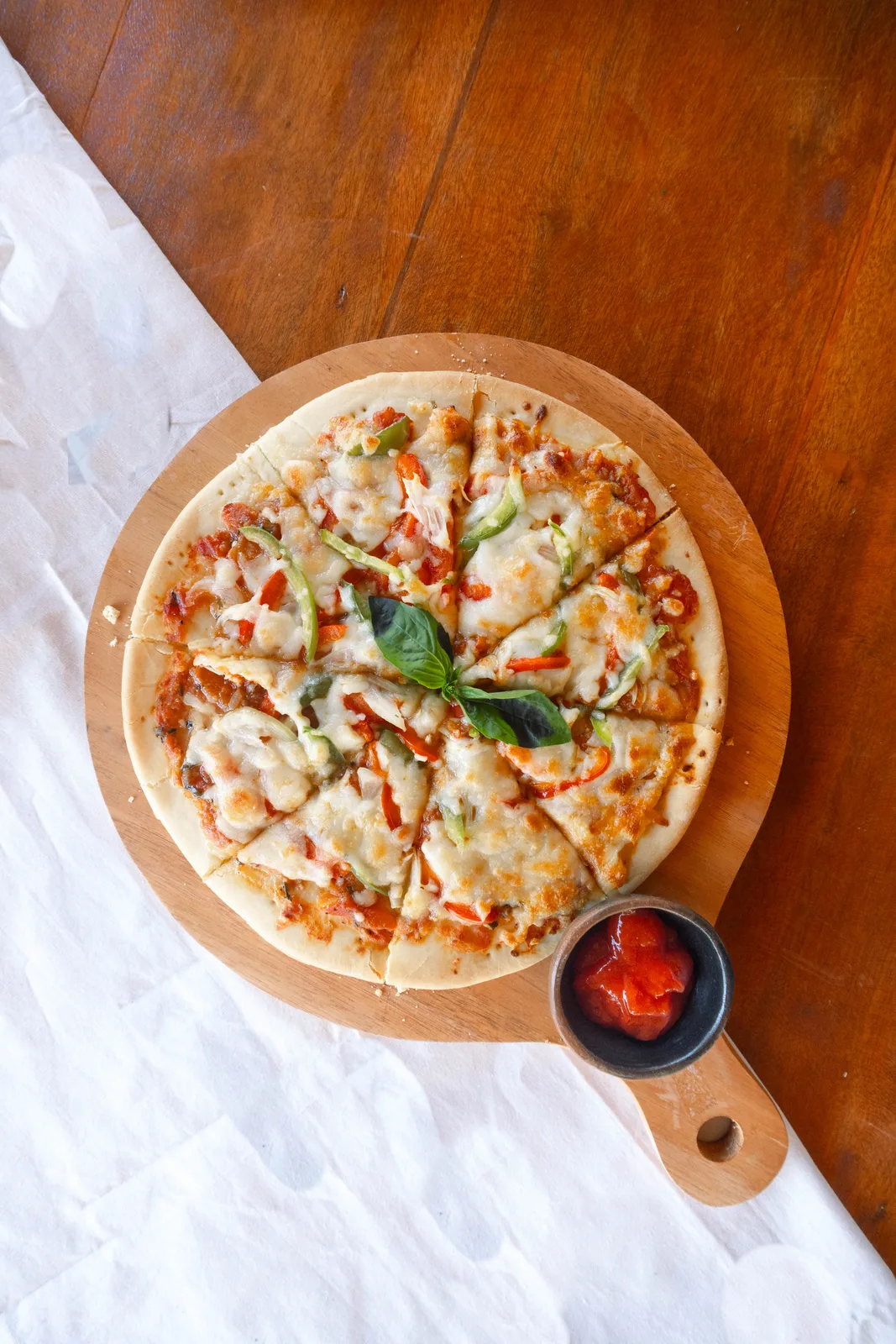 Chicken pepper pizza