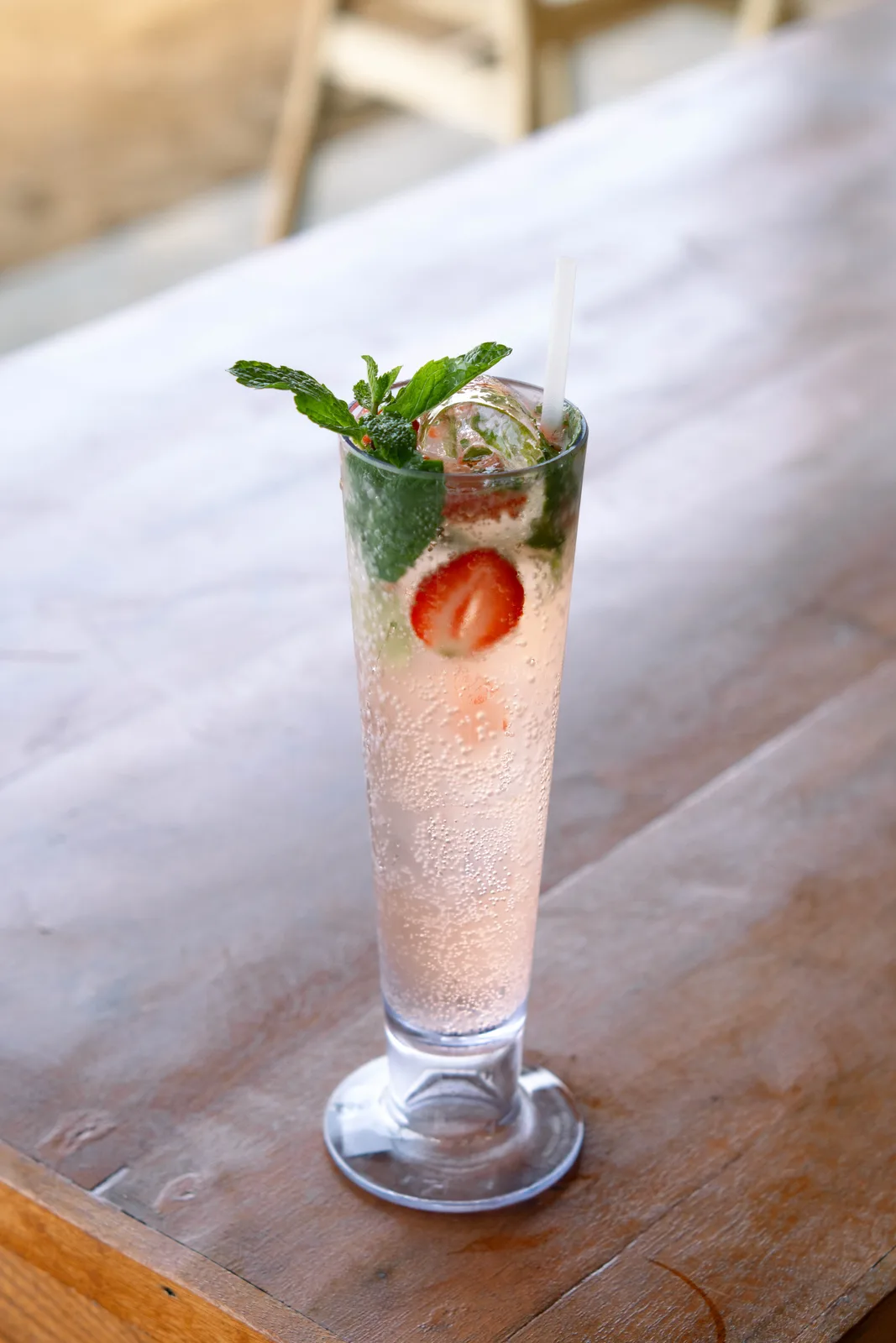 Strawberry mint spritz